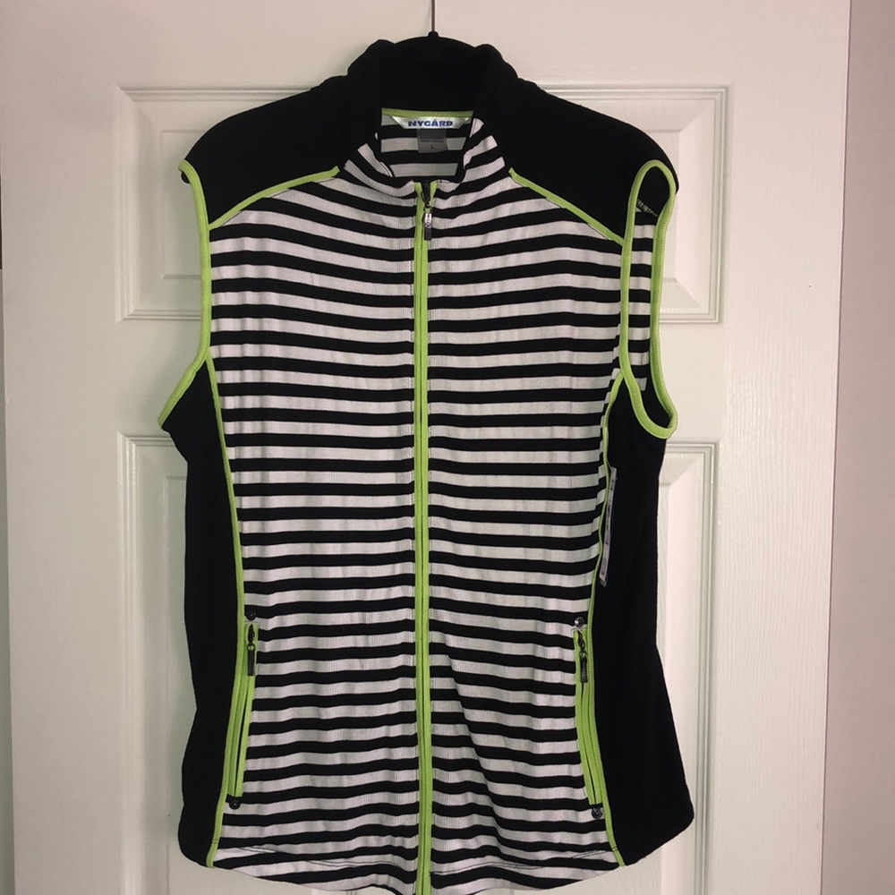 Peter Nygard Missy Front Zipper Athletic Tank